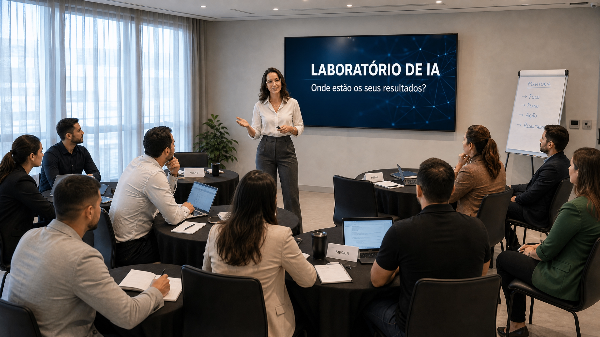 Sala da Oficina Wave preparada para o workshop
